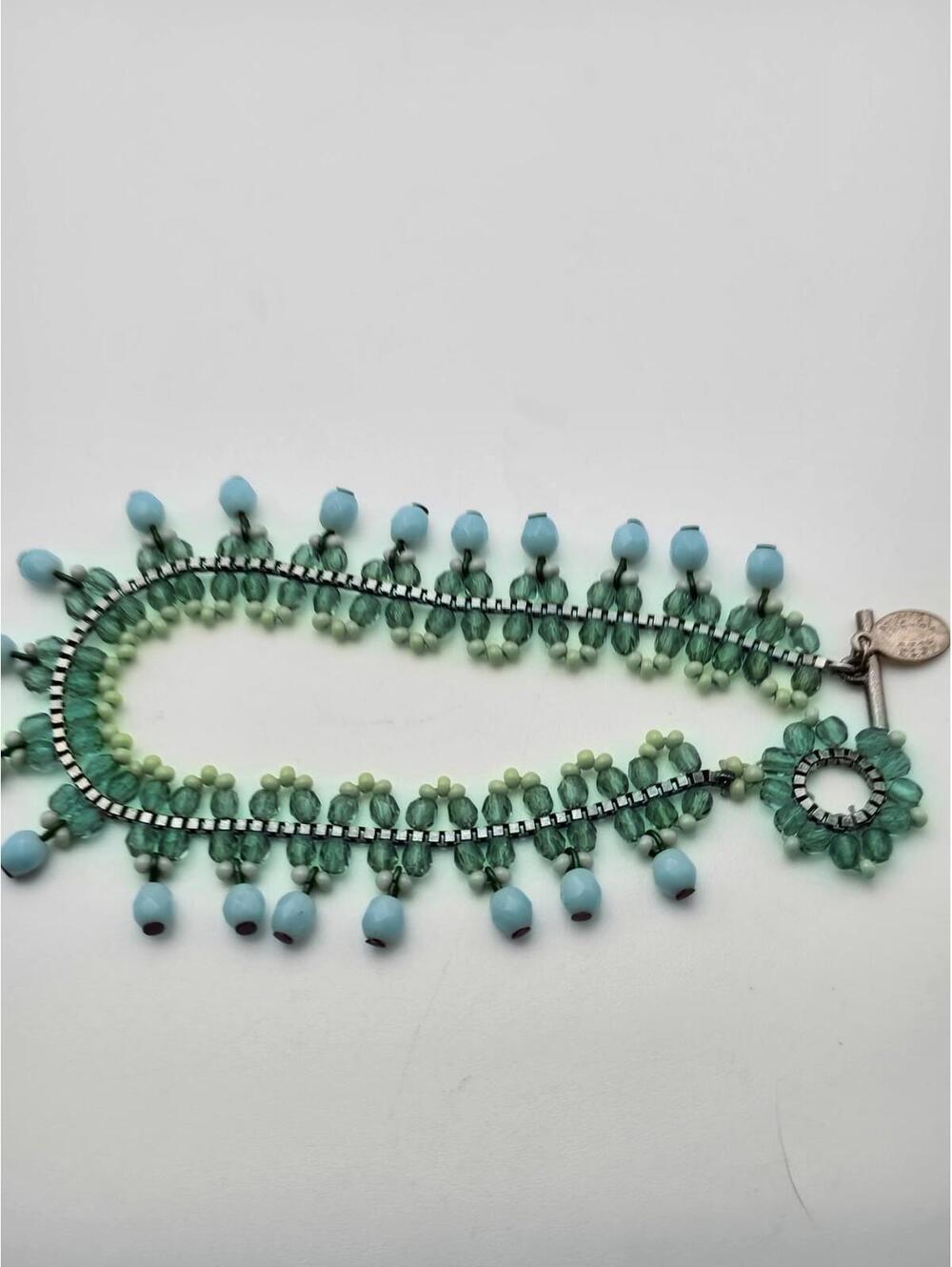 Miguel Ases Beaded Fringe Bracelet-Glass Beads